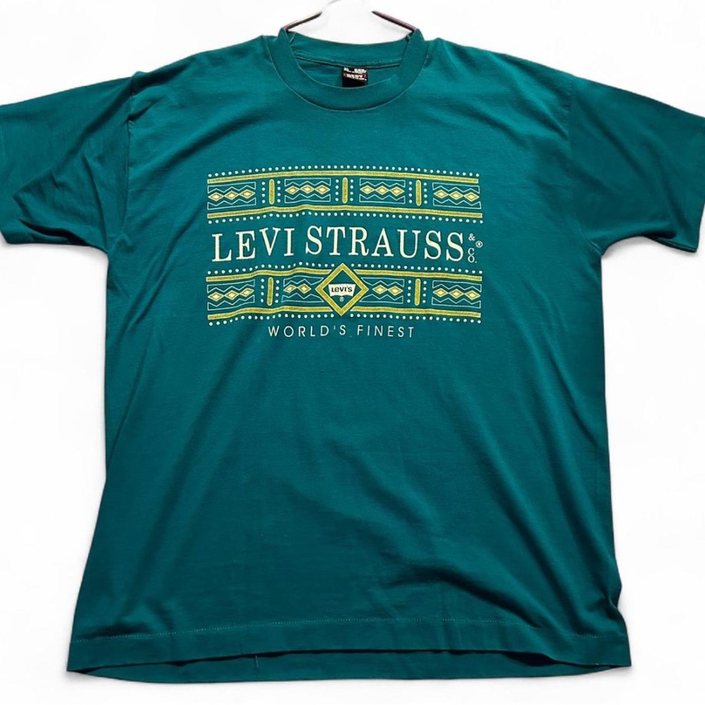 Vintage Levi’s Graphic Teal Short Sleeve Single Stitch Tee